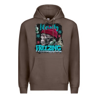 Coffee literally freezing skull Premium Hoodie - FaDigitalArtStudio