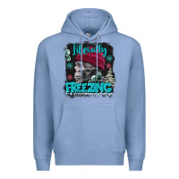 Colony Blue literally freezing skull Premium Hoodie - FaDigitalArtStudio