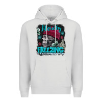 Dove Grey literally freezing skull Premium Hoodie - FaDigitalArtStudio