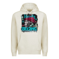 Oatmeal Heather literally freezing skull Premium Hoodie - FaDigitalArtStudio