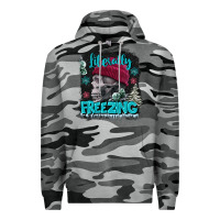 Slate Camo literally freezing skull Premium Hoodie - FaDigitalArtStudio