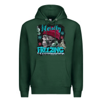 Sports Green literally freezing skull Premium Hoodie - FaDigitalArtStudio