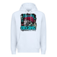 White literally freezing skull Premium Hoodie - FaDigitalArtStudio