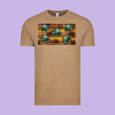 Dinosaur Triceratops Sippy Cup Vintage Tee Designed By Artiststas