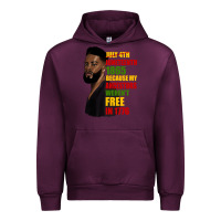 Mauve Wine juneteenth 1885 because my ancestors weren't free in 1776 black man Urban Hoodie - HRA Design Shop