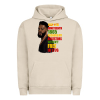 Pigment French Oak juneteenth 1885 because my ancestors weren't free in 1776 black man Urban Hoodie - HRA Design Shop