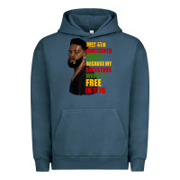 Pigment Midnight Navy juneteenth 1885 because my ancestors weren't free in 1776 black man Urban Hoodie - HRA Design Shop