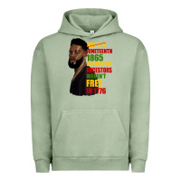Pigment Oil Green juneteenth 1885 because my ancestors weren't free in 1776 black man Urban Hoodie - HRA Design Shop