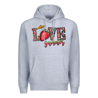 Heather Grey love summer Premium Hoodie - CowhideDigitalArt