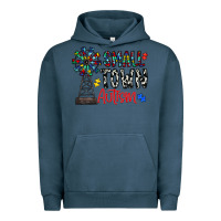 Pigment Midnight Navy small town autism Urban Hoodie - CowhideDigitalArt