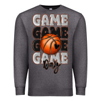 Charcoal Heather game day basketball bal Premium Sweatshirt - MaliasSmallBusiness