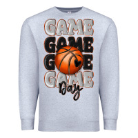 Heather Grey game day basketball bal Premium Sweatshirt - MaliasSmallBusiness