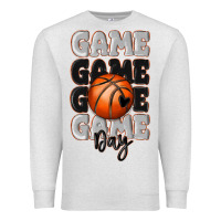 Oatmeal Heather game day basketball bal Premium Sweatshirt - MaliasSmallBusiness