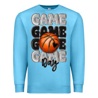 Ocean Blue game day basketball bal Premium Sweatshirt - MaliasSmallBusiness