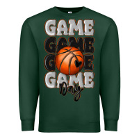 Sports Green game day basketball bal Premium Sweatshirt - MaliasSmallBusiness