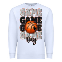 White game day basketball bal Premium Sweatshirt - MaliasSmallBusiness