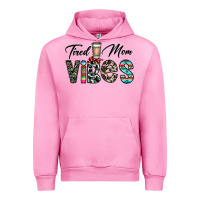 Fuchsia Pink tired mom vibes Urban Hoodie - CowhideDigitalArt