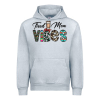 Heather Grey tired mom vibes Urban Hoodie - CowhideDigitalArt