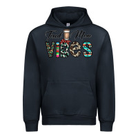 Navy tired mom vibes Urban Hoodie - CowhideDigitalArt