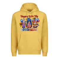 Antique Gold hangin with my gnomerica Premium Hoodie - RacoonDesign
