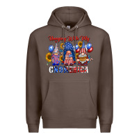 Coffee hangin with my gnomerica Premium Hoodie - RacoonDesign