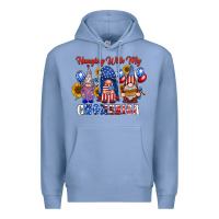 Colony Blue hangin with my gnomerica Premium Hoodie - RacoonDesign