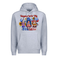 Heather Grey hangin with my gnomerica Premium Hoodie - RacoonDesign