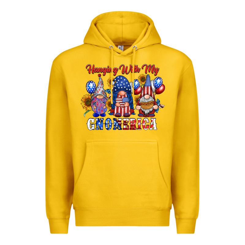 Hangin With My Gnomerica Premium Hoodie by RacoonDesign | Teevron