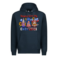 Navy hangin with my gnomerica Premium Hoodie - RacoonDesign