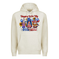 Oatmeal Heather hangin with my gnomerica Premium Hoodie - RacoonDesign