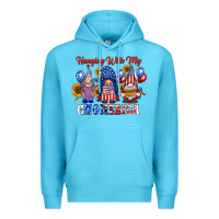 Ocean Blue hangin with my gnomerica Premium Hoodie - RacoonDesign