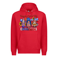Red hangin with my gnomerica Premium Hoodie - RacoonDesign