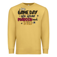 Antique Gold on game day we wear maroon and gold Premium Sweatshirt - MaliasSmallBusiness