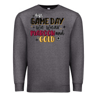 Charcoal Heather on game day we wear maroon and gold Premium Sweatshirt - MaliasSmallBusiness