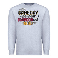 Heather Grey on game day we wear maroon and gold Premium Sweatshirt - MaliasSmallBusiness