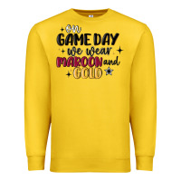 Lemon on game day we wear maroon and gold Premium Sweatshirt - MaliasSmallBusiness