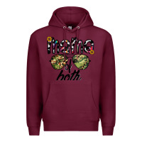 Burgundy mama of both Premium Hoodie - CowhideDigitalArt