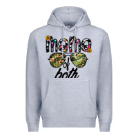 Heather Grey mama of both Premium Hoodie - CowhideDigitalArt