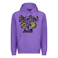 Purple mama of both Premium Hoodie - CowhideDigitalArt