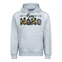 Heather Grey boy mama Urban Hoodie - CowhideDigitalArt
