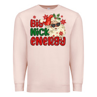 Pale Pink big nick energy Premium Sweatshirt - MaliasSmallBusiness