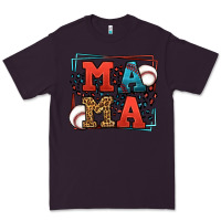 Plum leopard baseball mama Mother's Day Premium Tee - LillyAllenDesigns