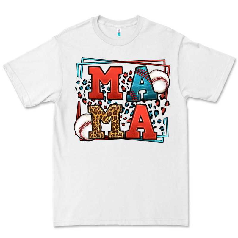 Leopard Baseball Mama Mother's Day Premium Tee by LillyAllenDesigns | Teevron