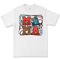 White leopard baseball mama Mother's Day Premium Tee - LillyAllenDesigns