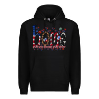 Black home of the free Premium Hoodie - RacoonDesign