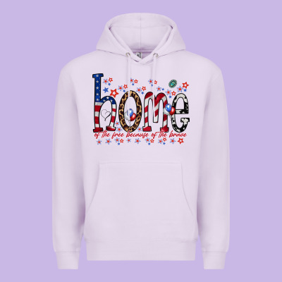 Home Of The Free Premium Hoodie Designed By Racoondesign