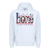 White home of the free Premium Hoodie - RacoonDesign