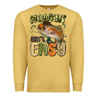 Antique Gold hookin' ain't easy Premium Sweatshirt - MaliasSmallBusiness