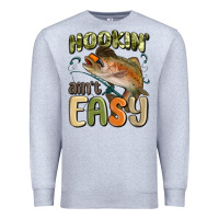 Heather Grey hookin' ain't easy Premium Sweatshirt - MaliasSmallBusiness
