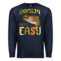 Navy hookin' ain't easy Premium Sweatshirt - MaliasSmallBusiness